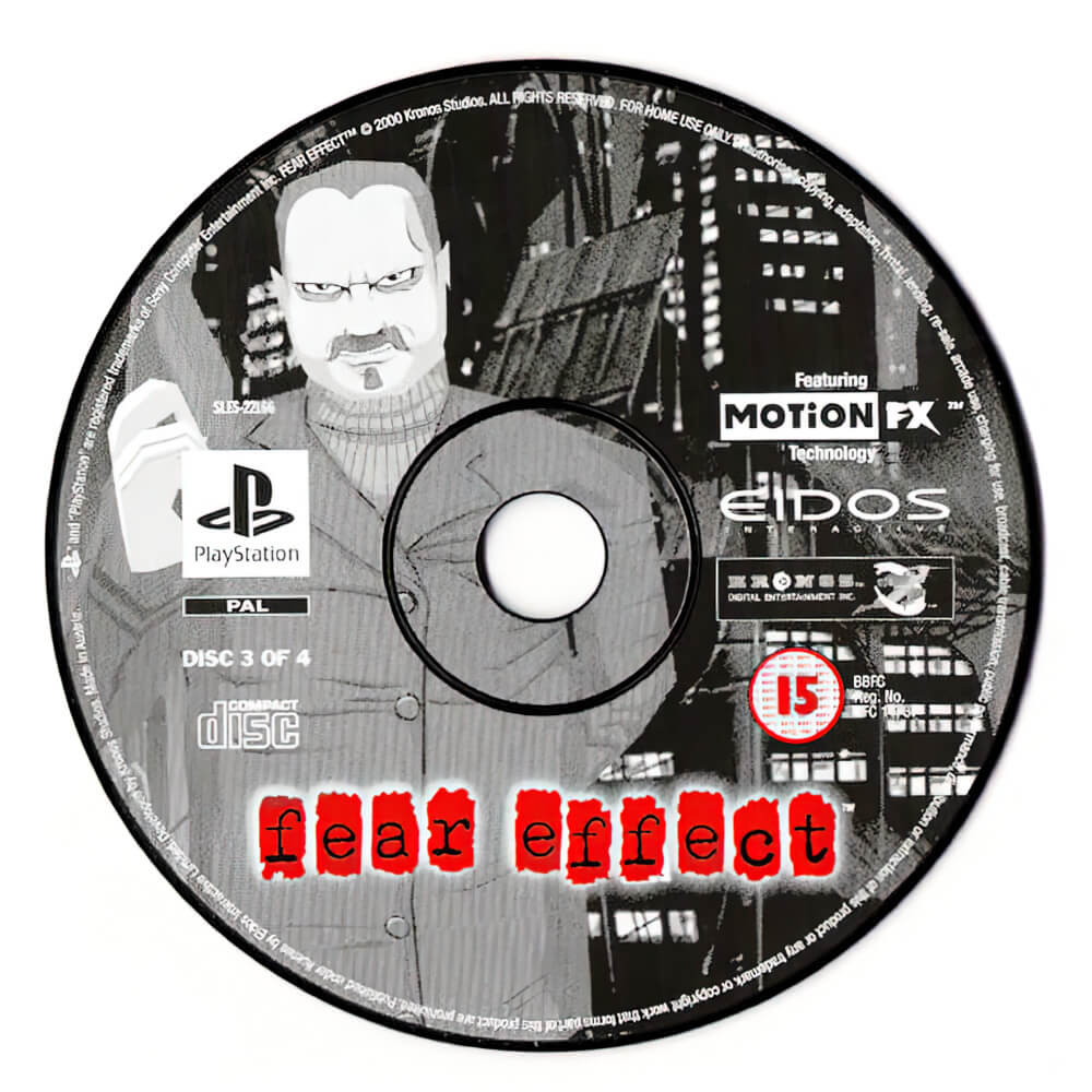 Лицензионный диск Fear Effect для PlayStation